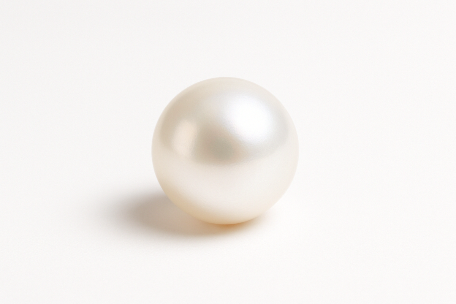 a white pearl , white background